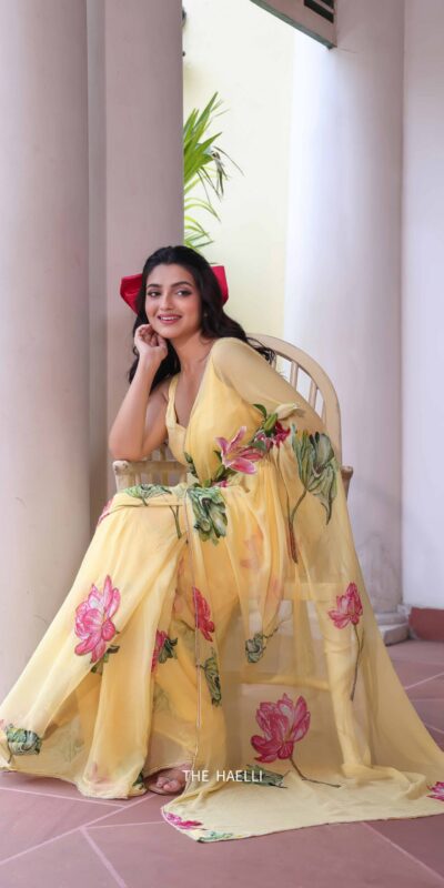 NC 5497 Yellow Soft Tebby Silk Saree. Perfect for Wedding, Party, Onam, Family Gatherings, Mehendi – Festive Deal ₹2049. Delivery 4-6 Working Days | Creative Sarees, Bollywood Sarees, Designer Sarees, Embroidered Sarees, Ethnic Saree, Modern Digital sarees, Party Wear Sarees, Sarees