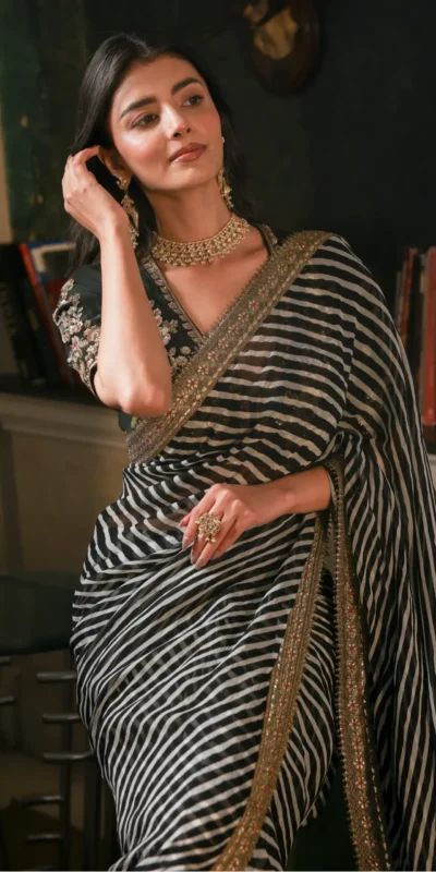 NC 5553 Black Faux Georgette Saree Perfect for Wedding, Party, Bridal Wear, Baisakhi, Raksha Bandhan –. Introductory Price ₹1899. Delivery 4-6 Workin | Creative Sarees, Bollywood Sarees, Designer Sarees, Embroidered Sarees, Ethnic Saree, Modern Digital sarees, Party Wear Sarees, Sarees