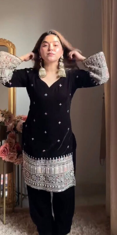 KD 1571 Black Color Velvet With Sequence Work Salwar Suit . Online Exclusive Offer ₹2399. Delivery 4-6 Working Days. Shop now. | Casual Suits, Jump Suits, Creative suits, Designer Suits, Palazzo Suits, Party Wear Suits, Patiala Suits, Salwar suit, Straight Suits