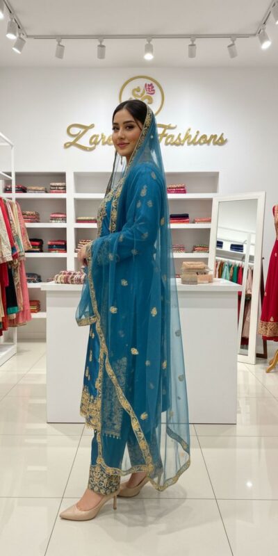 LG 2065 Blue Chinon Salwar Suit with Embroidery Work. Wedding, Party, Festive, Events, Grab it for ₹2449. Delivery 4-6 Working Days. Shop now. | Casual Suits, Jump Suits, Creative suits, Designer Suits, Palazzo Suits, Party Wear Suits, Patiala Suits, Salwar suit, Straight Suits