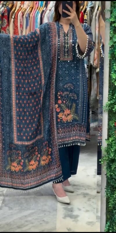 BE 404 Blue Printed Chinon Salwar Suit with Lace Work & Mirror Work. Affordable Price ₹1899. Delivery 4-6 Working Days. Shop now. | Casual Suits, Jump Suits, Creative suits, Designer Suits, Palazzo Suits, Party Wear Suits, Patiala Suits, Salwar suit, Straight Suits