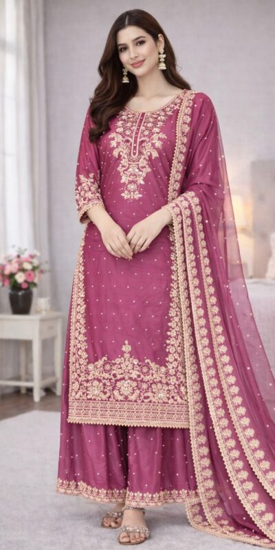 SSR 535 Rani Pink Color in Organza Silk Embroidery Work Salwar Suit . Available at ₹2399 only. Delivery 4-6 Working Days. Shop now. | Casual Suits, Jump Suits, Creative suits, Designer Suits, Palazzo Suits, Party Wear Suits, Patiala Suits, Salwar suit, Straight Suits