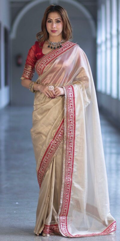 NC 5559 Cream Soft Twil Net Saree. Perfect for Wedding, Party, Onam, Family Gatherings, Mehendi – Festive Deal ₹1849. Delivery 4-6 Working Days | Creative Sarees, Bollywood Sarees, Designer Sarees, Embroidered Sarees, Ethnic Saree, Modern Digital sarees, Party Wear Sarees, Sarees