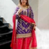 ZS 7001 Purple Chinon Silk Salwar Suit with Embroidery Work & Lace Work. Affordable Price ₹2499. Delivery 4-6 Working Days. Shop now. | Casual Suits, Jump Suits, Creative suits, Designer Suits, Palazzo Suits, Party Wear Suits, Patiala Suits, Salwar suit, Straight Suits