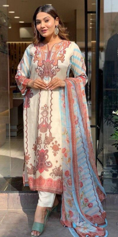 DC G24 Off White in Maslin Digital Print Salwar Suit . Wedding, Party, Festive, Events, Introductory Price ₹1649. Delivery 4-6 Working Days. Shop now. | Casual Suits, Jump Suits, Creative suits, Designer Suits, Palazzo Suits, Party Wear Suits, Patiala Suits, Salwar suit, Straight Suits
