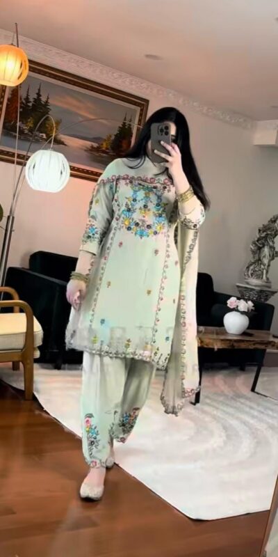 MD 3052 Pista Color Chinon Silk Salwar Suit with Embroidery Work. Online Get it for ₹2099. Delivery 4-6 Working Days. Shop now. | Casual Suits, Jump Suits, Creative suits, Designer Suits, Palazzo Suits, Party Wear Suits, Patiala Suits, Salwar suit, Straight Suits