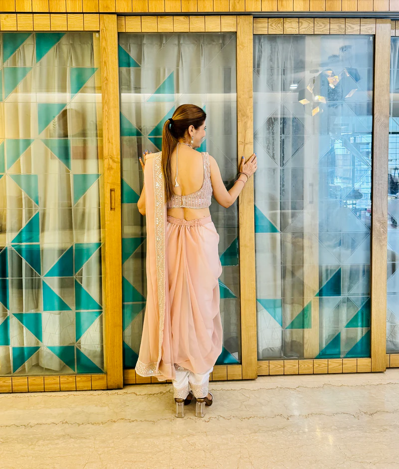 FB L302 Light Peach Color Dual Tone Star Georgette Salwar Suit with Embroidery Work. Affordable Price ₹2999. Delivery 4-6 Working Days. Shop now. | Casual Suits, Jump Suits, Creative suits, Designer Suits, Palazzo Suits, Party Wear Suits, Patiala Suits, Salwar suit, Straight Suits