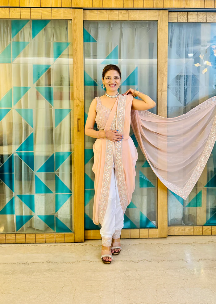 FB L302 Light Peach Color Dual Tone Star Georgette Salwar Suit with Embroidery Work. Affordable Price ₹2999. Delivery 4-6 Working Days. Shop now. | Casual Suits, Jump Suits, Creative suits, Designer Suits, Palazzo Suits, Party Wear Suits, Patiala Suits, Salwar suit, Straight Suits