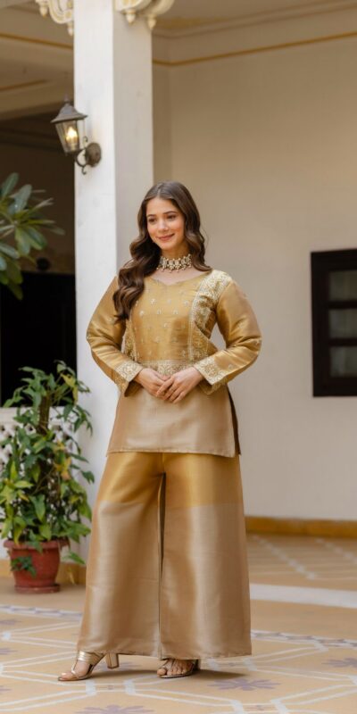 RR 42 Mustered Banarasi Viscous Salwar Suit with Embroidery Work & Bead Work. Exclusive Offer ₹2549. Delivery 4-6 Working Days. Shop now. | Casual Suits, Jump Suits, Creative suits, Designer Suits, Palazzo Suits, Party Wear Suits, Patiala Suits, Salwar suit, Straight Suits