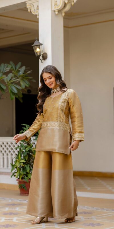 RR 42 Mustered Banarasi Viscous Salwar Suit with Embroidery Work & Bead Work. Exclusive Offer ₹2549. Delivery 4-6 Working Days. Shop now. | Casual Suits, Jump Suits, Creative suits, Designer Suits, Palazzo Suits, Party Wear Suits, Patiala Suits, Salwar suit, Straight Suits