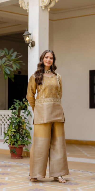 RR 42 Mustered Banarasi Viscous Salwar Suit with Embroidery Work & Bead Work. Exclusive Offer ₹2549. Delivery 4-6 Working Days. Shop now. | Casual Suits, Jump Suits, Creative suits, Designer Suits, Palazzo Suits, Party Wear Suits, Patiala Suits, Salwar suit, Straight Suits