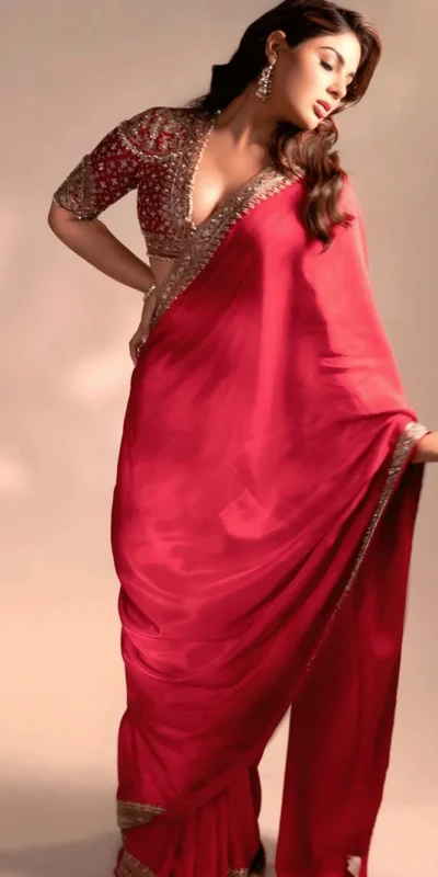 NC 5514 Red Soft Rangoli Silk Saree with Embroidery Work & Lace Work. Special Price ₹1949. Delivery 4-6 Working Days. Shop now. | Creative Sarees, Bollywood Sarees, Designer Sarees, Embroidered Sarees, Ethnic Saree, Modern Digital sarees, Party Wear Sarees, Sarees