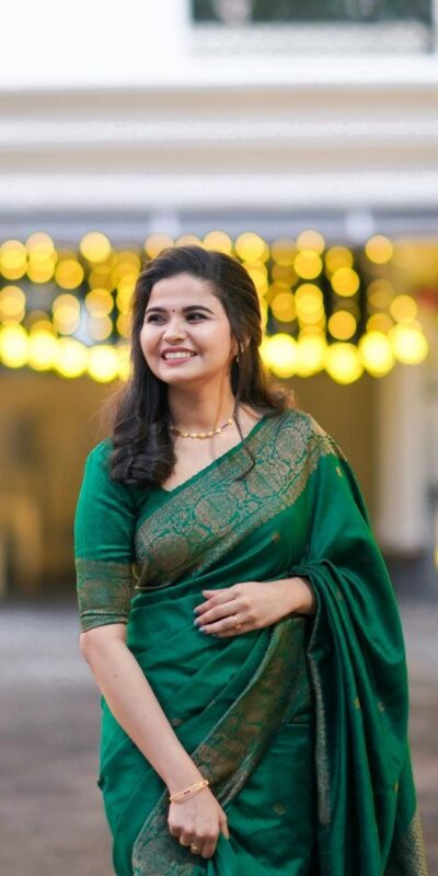 KPR 6075 Green in Color Soft Lichi Silk Lace Work & Lace Border Saree . Special Price ₹1399. Delivery 4-6 Working Days. Shop now. | Creative Sarees, Bollywood Sarees, Designer Sarees, Embroidered Sarees, Ethnic Saree, Modern Digital sarees, Party Wear Sarees, Sarees
