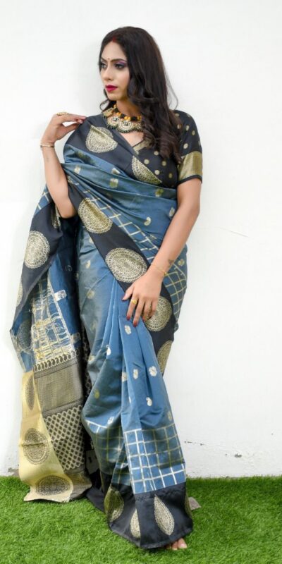 KPR 080 Grey Color Soft Lichi Silk Saree with Lace Border & Lace Work. Best Price ₹1449. Delivery 4-6 Working Days. Shop now. | Creative Sarees, Bollywood Sarees, Designer Sarees, Embroidered Sarees, Ethnic Saree, Modern Digital sarees, Party Wear Sarees, Sarees