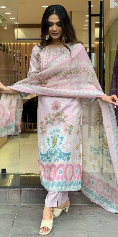 DC G22 Light Pink in Maslin Digital Print Salwar Suit . Wedding, Party, Festive, Events, Introductory Price ₹1749. Delivery 4-6 Working Days. Shop now. | Casual Suits, Jump Suits, Creative suits, Designer Suits, Palazzo Suits, Party Wear Suits, Patiala Suits, Salwar suit, Straight Suits