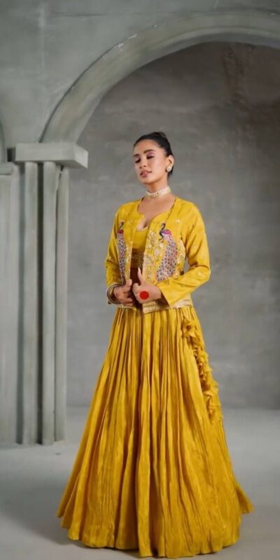 PC 495 Yellow Color Chinon silk Lehenga Choli with Cut Work. Special Online Price ₹2499. Delivery 4-6 Working Days. Shop now. | Bollywood Lehenga, Creative Lehenga, Designer Lehenga, Embroidered Lehenga, Lehenga, Party Wear Lehenga
