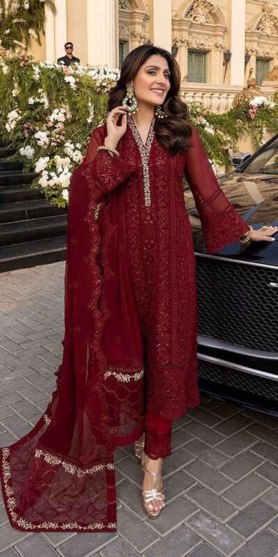 JF 001 Maroon Faux Georgette Salwar Suit. Perfect for Wedding, Party, Ganesh Chaturthi, Baisakhi, Bridal Wear – Exclusive Offer ₹2099. Delivery 4-6 | Casual Suits, Jump Suits, Creative suits, Designer Suits, Palazzo Suits, Party Wear Suits, Patiala Suits, Salwar suit, Straight Suits
