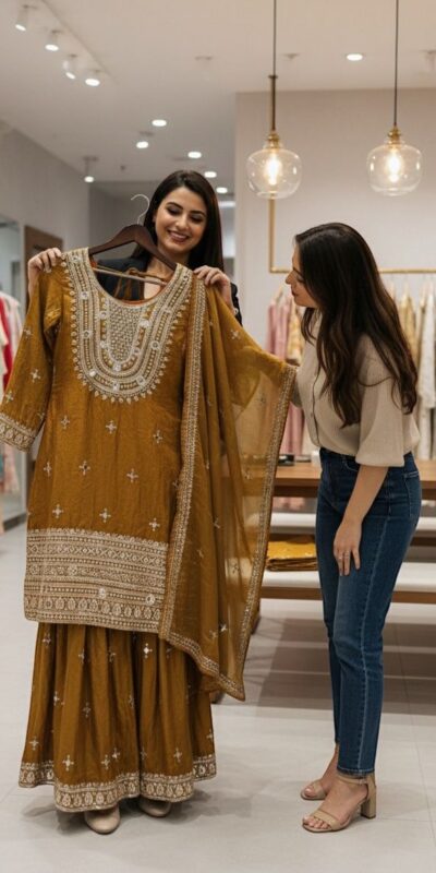 WW 1249 Mustered Fendy Silk Salwar Suit with Mirror Work & Embroidery Work. Best Price ₹2399. Delivery 4-6 Working Days. Shop now. | Casual Suits, Jump Suits, Creative suits, Designer Suits, Palazzo Suits, Party Wear Suits, Patiala Suits, Salwar suit, Straight Suits