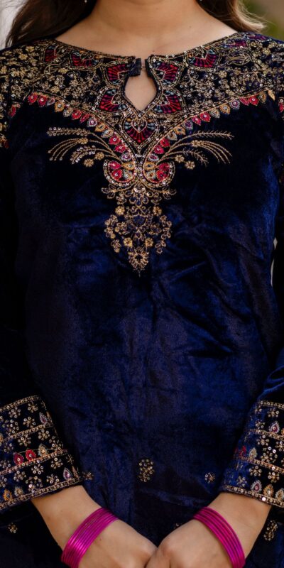 ST 1164 Navy Blue 9000 Velvet Salwar Suit Perfect for Wedding, Party, Family Gatherings, Ethnic Day, Holi – . Best Price ₹2149. Delivery 4-6 Working Days. | Casual Suits, Jump Suits, Creative suits, Designer Suits, Palazzo Suits, Party Wear Suits, Patiala Suits, Salwar suit, Straight Suits