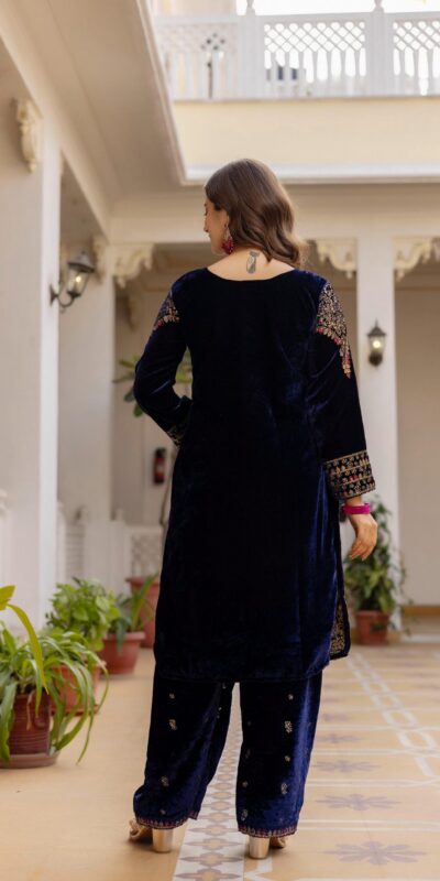 ST 1164 Navy Blue 9000 Velvet Salwar Suit Perfect for Wedding, Party, Family Gatherings, Ethnic Day, Holi – . Best Price ₹2149. Delivery 4-6 Working Days. | Casual Suits, Jump Suits, Creative suits, Designer Suits, Palazzo Suits, Party Wear Suits, Patiala Suits, Salwar suit, Straight Suits