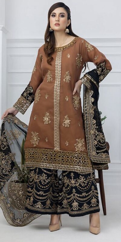 ST 1161 Orange Nylon Twil Net Salwar Suit with Embroidery Work. Available at ₹2149 only. Delivery 4-6 Working Days. Shop now. | Casual Suits, Jump Suits, Creative suits, Designer Suits, Palazzo Suits, Party Wear Suits, Patiala Suits, Salwar suit, Straight Suits