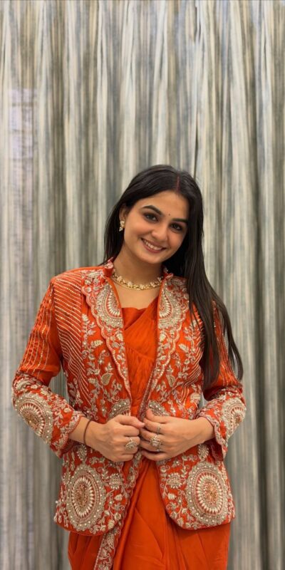 ST 1147 Orange in Rangoli Silk. Lace Work & Embroidery Work Saree Special Price ₹2099. Delivery 4-6 Working Days. Shop now. | Creative Sarees, Bollywood Sarees, Designer Sarees, Embroidered Sarees, Ethnic Saree, Modern Digital sarees, Party Wear Sarees, Sarees