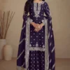 FC 7466 Navy Blue Chinon Silk Salwar Suit with Embroidery Work & Lace Work. Affordable Price ₹2599. Delivery 4-6 Working Days. Shop now. | Casual Suits, Jump Suits, Creative suits, Designer Suits, Palazzo Suits, Party Wear Suits, Patiala Suits, Salwar suit, Straight Suits
