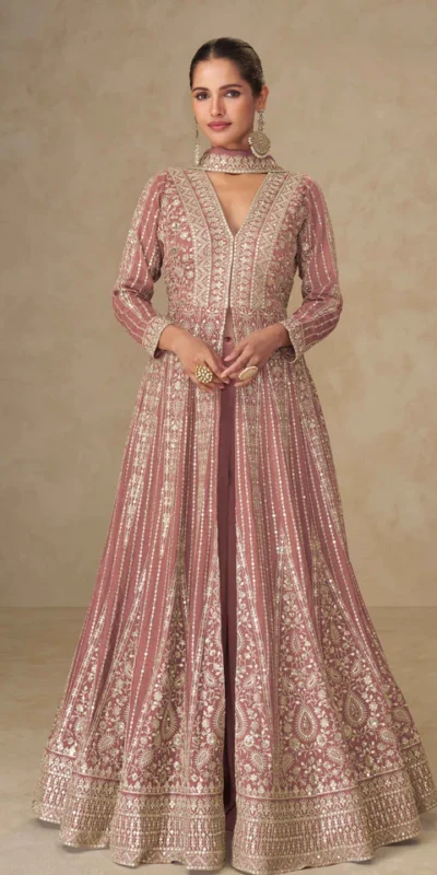 FC 10355 Peach Chinon Silk Salwar Suit with Embroidery Work & Lace Work. Affordable Price ₹3699. Delivery 4-6 Working Days. Shop now. | Casual Suits, Jump Suits, Creative suits, Designer Suits, Palazzo Suits, Party Wear Suits, Patiala Suits, Salwar suit, Straight Suits