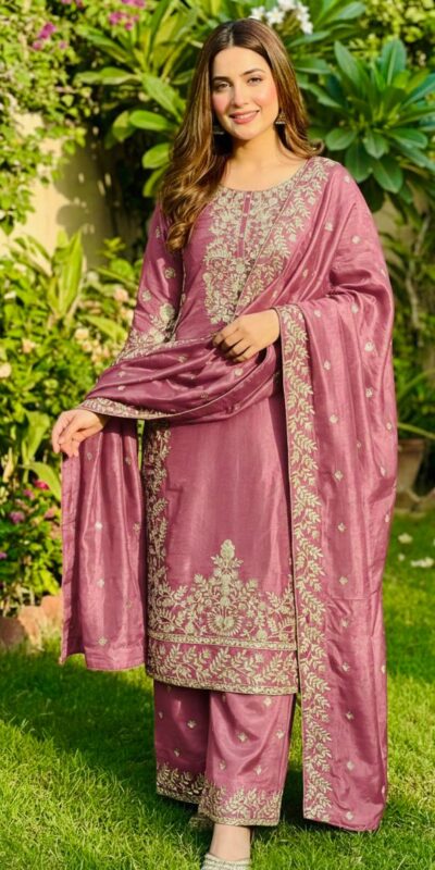 SRK 5316 Pink Organza Silk Salwar Suit Perfect for Wedding, Party, Makar Sankranti, Eid, Durga Puja – . Affordable Price ₹2149. Delivery 4-6 Workin | Casual Suits, Jump Suits, Creative suits, Designer Suits, Palazzo Suits, Party Wear Suits, Patiala Suits, Salwar suit, Straight Suits