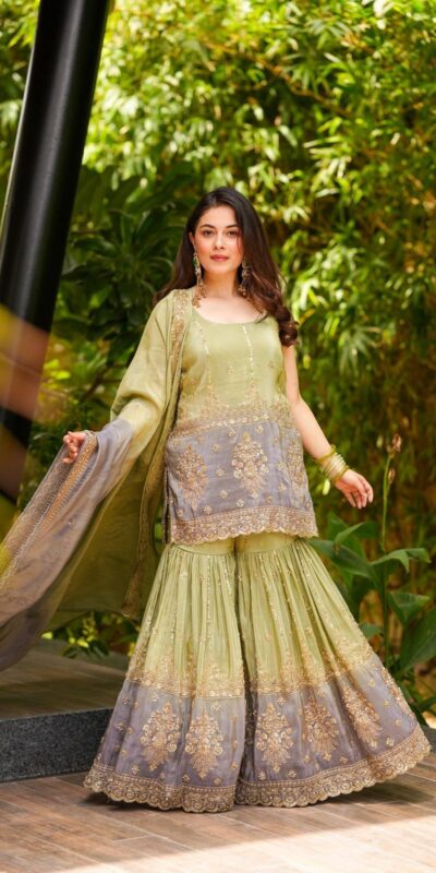 BB 47 Pista Chinon Salwar Suit with Embroidery Work. Wedding, Party, Festive, Events, Exclusive Offer ₹2599. Delivery 4-6 Working Days. Shop now. | Casual Suits, Jump Suits, Creative suits, Designer Suits, Palazzo Suits, Party Wear Suits, Patiala Suits, Salwar suit, Straight Suits