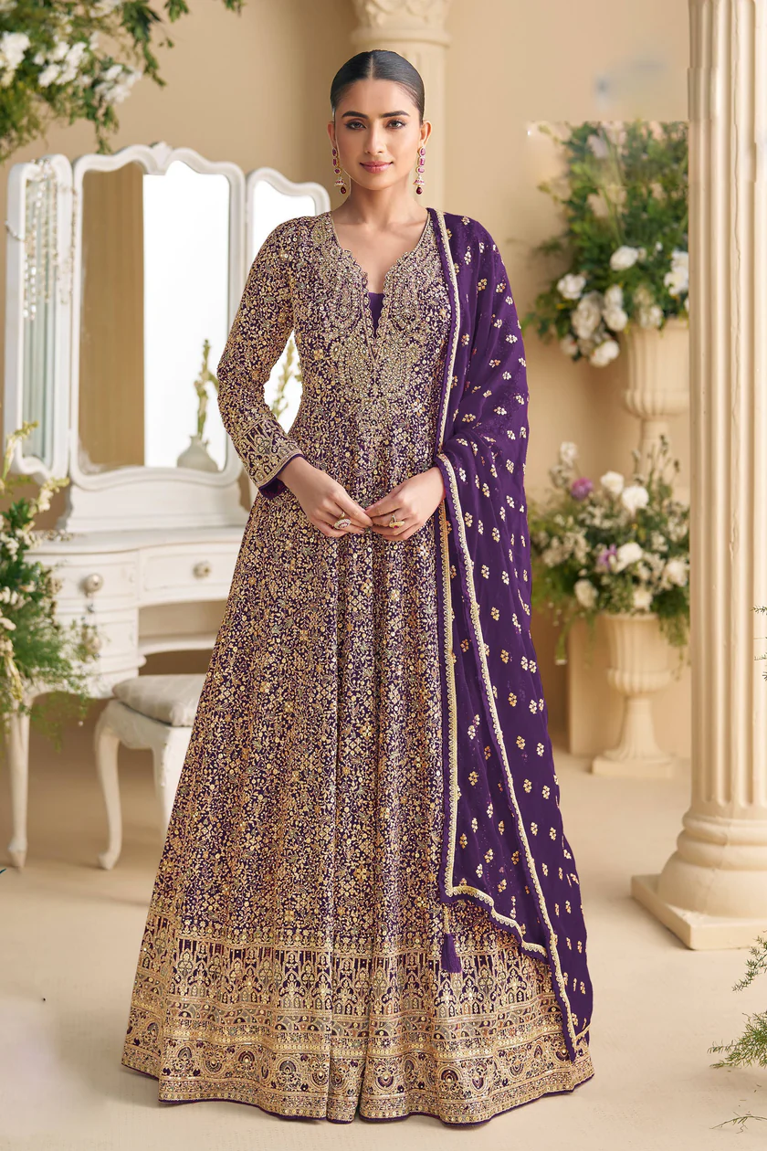 FC 5807 Purple Color Georgette Thread Sequence Work Salwar Suit . Introductory Price ₹3649. Delivery 4-6 Working Days. Shop now. | Casual Suits, Jump Suits, Creative suits, Designer Suits, Palazzo Suits, Party Wear Suits, Patiala Suits, Salwar suit, Straight Suits