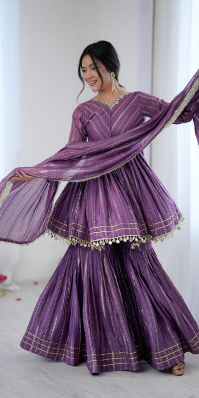 SRK 5300 Purple Mal Chanderi With Lace Work & Mirror Work Salwar Suit . Get it for ₹2099. Delivery 4-6 Working Days. Shop now. | Casual Suits, Jump Suits, Tops & Bottoms, Track Suits, Trendy Wear, Creative suits, Designer Suits, Palazzo Suits, Party Wear Suits, Patiala Suits, Salwar suit, Straight Suits