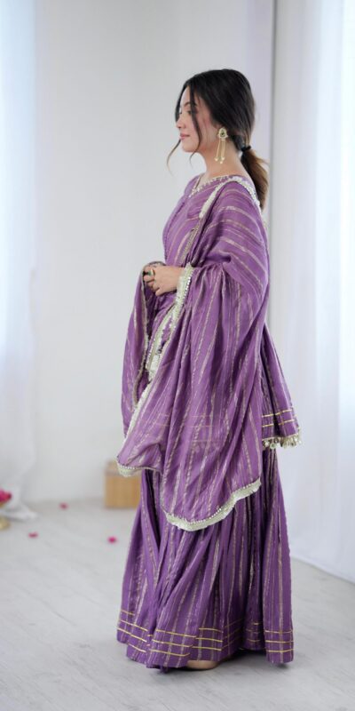 SRK 5300 Purple Mal Chanderi With Lace Work & Mirror Work Salwar Suit . Get it for ₹2099. Delivery 4-6 Working Days. Shop now. | Casual Suits, Jump Suits, Tops & Bottoms, Track Suits, Trendy Wear, Creative suits, Designer Suits, Palazzo Suits, Party Wear Suits, Patiala Suits, Salwar suit, Straight Suits