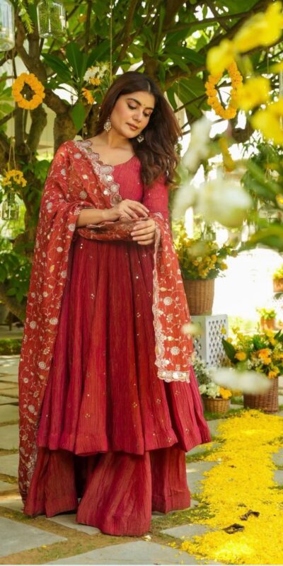 JF 031 Red Color Simmar Silk Anarkali Suit with Embroidery Work. Online Get it for ₹2399. Delivery 4-6 Working Days. Shop now. | Anarkali Suits, Bollywood Anarkali, Creative-Anarkali, Designer Anarkali, Embroidered Anarkali, Party Wear Anarkali