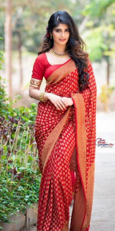 KPR 174 Red in Color Soft Lichi Silk Lace Work & Lace Border Saree . Special Price ₹1349. Delivery 4-6 Working Days. Shop now. | Creative Sarees, Bollywood Sarees, Designer Sarees, Embroidered Sarees, Ethnic Saree, Modern Digital sarees, Party Wear Sarees, Sarees