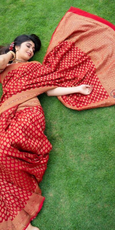 KPR 174 Red in Color Soft Lichi Silk Lace Work & Lace Border Saree . Special Price ₹1349. Delivery 4-6 Working Days. Shop now. | Creative Sarees, Bollywood Sarees, Designer Sarees, Embroidered Sarees, Ethnic Saree, Modern Digital sarees, Party Wear Sarees, Sarees