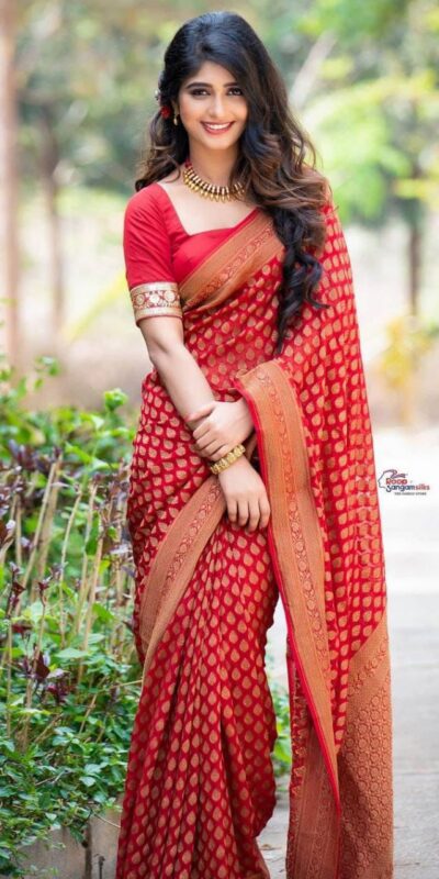 KPR 174 Red in Color Soft Lichi Silk Lace Work & Lace Border Saree . Special Price ₹1349. Delivery 4-6 Working Days. Shop now. | Creative Sarees, Bollywood Sarees, Designer Sarees, Embroidered Sarees, Ethnic Saree, Modern Digital sarees, Party Wear Sarees, Sarees