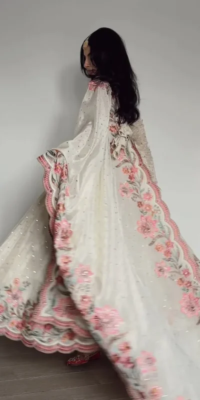 RTC 5873 White Color Chinon Silk Salwar Suit with Designer Work. Exclusive Offer ₹2449. Delivery 4-6 Working Days. Shop now. | Casual Suits, Jump Suits, Creative suits, Designer Suits, Palazzo Suits, Party Wear Suits, Patiala Suits, Salwar suit, Straight Suits