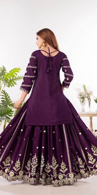 ND 5033 Wine Chinon Silk Salwar Suit with Embroidery Work & Lace Work. Affordable Price ₹2149. Delivery 4-6 Working Days. Shop now. | Casual Suits, Jump Suits, Creative suits, Designer Suits, Palazzo Suits, Party Wear Suits, Patiala Suits, Salwar suit, Straight Suits