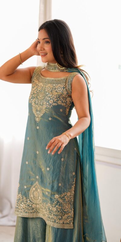 KB 306 Blue Fendy Silk Salwar Suit with Mirror Work & Embroidery Work. Best Price ₹1999. Delivery 4-6 Working Days. Shop now. | Casual Suits, Jump Suits, Creative suits, Designer Suits, Palazzo Suits, Party Wear Suits, Patiala Suits, Salwar suit, Straight Suits