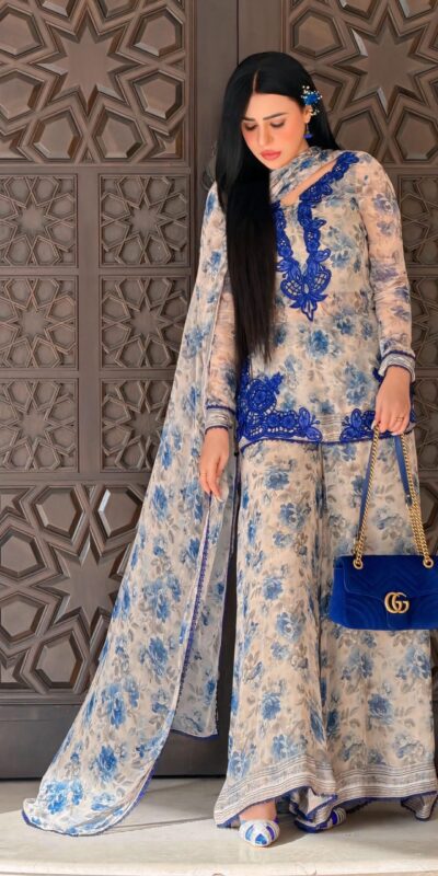 SRK 5352 Cream Faux Georgette Salwar Suit with Designer Work. Affordable Price ₹2049. Delivery 4-6 Working Days. Shop now. | Casual Suits, Jump Suits, Creative suits, Designer Suits, Palazzo Suits, Party Wear Suits, Patiala Suits, Salwar suit, Straight Suits