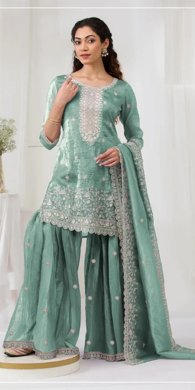 FC 3103 Sea Green Fancy Gold Crush Salwar Suit Perfect for Wedding, Party, Haldi, Onam, Festival Celebrations – . Get it for ₹2549. Delivery 4-6 Work | Casual Suits, Jump Suits, Creative suits, Designer Suits, Palazzo Suits, Party Wear Suits, Patiala Suits, Salwar suit, Straight Suits