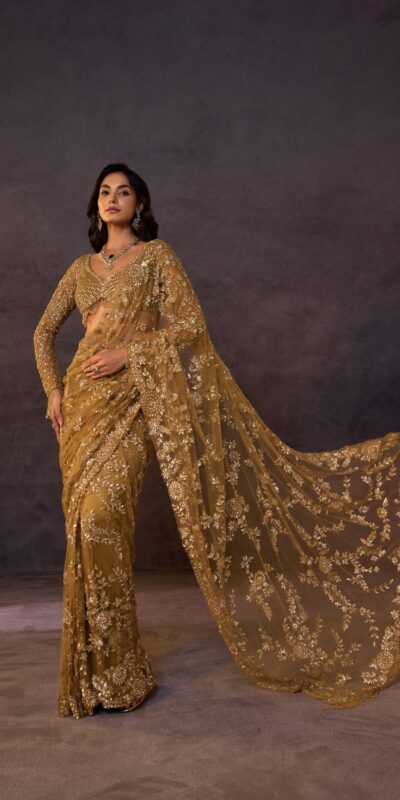 DF 3475 Golden Butterfly Net Saree Sequence with Work & Zari Work. Introductory Price ₹1799. Delivery 4-6 Working Days. Shop now. | Creative Sarees, Bollywood Sarees, Designer Sarees, Embroidered Sarees, Ethnic Saree, Modern Digital sarees, Party Wear Sarees, Sarees