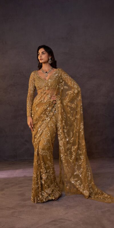 DF 3475 Golden Butterfly Net Saree Sequence with Work & Zari Work. Introductory Price ₹1799. Delivery 4-6 Working Days. Shop now. | Creative Sarees, Bollywood Sarees, Designer Sarees, Embroidered Sarees, Ethnic Saree, Modern Digital sarees, Party Wear Sarees, Sarees