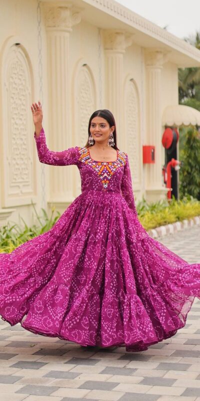 Ram 119 Pink Faux Georgette Gown with Mirror Work. Wedding, Party, Festive, Events Special Price ₹1899. Delivery 4-6 Working Days. Shop now. | Bollywood Gowns, Creative Gowns, Designer Gowns, Embroidered Gowns, Gowns, Party Wear Gowns