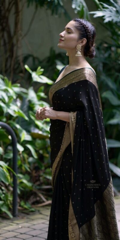 KP 303 Black in Soft Lichi Silk Jacquard Work Designer Work Saree . Exclusive Offer ₹1349. Delivery 4-6 Working Days. Shop now. | Creative Sarees, Bollywood Sarees, Designer Sarees, Embroidered Sarees, Ethnic Saree, Modern Digital sarees, Party Wear Sarees, Sarees