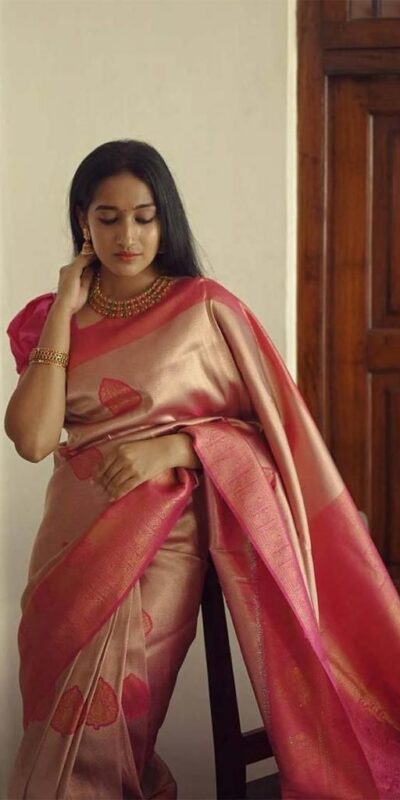 KP 5025 Pink in Soft Lichi Silk Jacquard Work Designer Work Saree . Exclusive Offer ₹1449. Delivery 4-6 Working Days. Shop now. | Creative Sarees, Bollywood Sarees, Designer Sarees, Embroidered Sarees, Ethnic Saree, Modern Digital sarees, Party Wear Sarees, Sarees