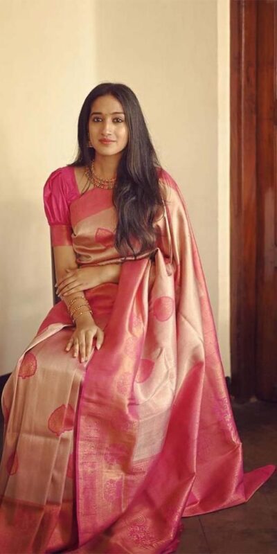 KP 5025 Pink in Soft Lichi Silk Jacquard Work Designer Work Saree . Exclusive Offer ₹1449. Delivery 4-6 Working Days. Shop now. | Creative Sarees, Bollywood Sarees, Designer Sarees, Embroidered Sarees, Ethnic Saree, Modern Digital sarees, Party Wear Sarees, Sarees