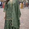 FC  4261 Green Color Roman Silk Salwar Suit with Embroidery Work. Available at ₹2549 only. Delivery 4-6 Working Days. Shop now. | Casual Suits, Jump Suits, Creative suits, Designer Suits, Palazzo Suits, Party Wear Suits, Patiala Suits, Salwar suit, Straight Suits