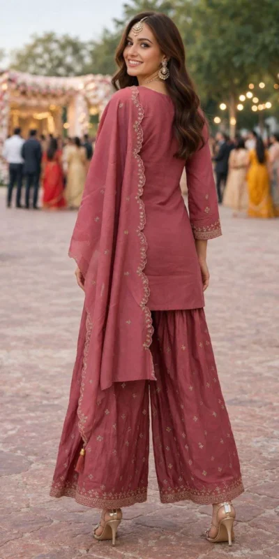 FC  4261 Peach Color Roman Silk Salwar Suit with Embroidery Work. Available at ₹2549 only. Delivery 4-6 Working Days. Shop now. | Casual Suits, Jump Suits, Creative suits, Designer Suits, Palazzo Suits, Party Wear Suits, Patiala Suits, Salwar suit, Straight Suits